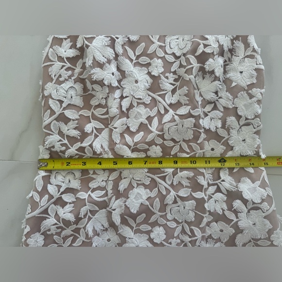 Aidan Mattox  Women White Flower Lace Sleeveless Mini  Dress Size US 6 | EU 38 - Picture 12 of 14